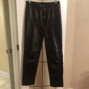 Nine West Genuine Leather Brown Pants